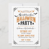 Invitation Rustic Chic Spooktacular Parti d'Halloween (Devant)