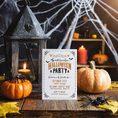 Invitation Rustic Chic Spooktacular Parti d'Halloween