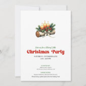Invitation Rustic Christmas Candles Berries Invite Editable (Devant)