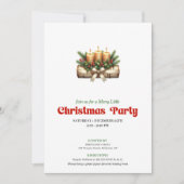Invitation Rustic Christmas decoration invite editable card (Devant)