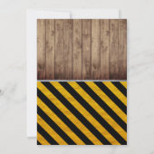 Invitation Rustic Construction Camion Boys Anniversaire (Dos)