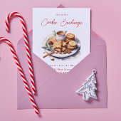 Invitation Rustic Cookie Exchange fête de Noël