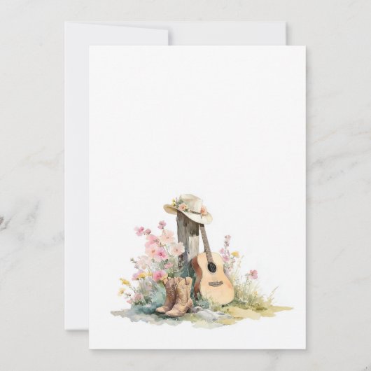 Invitation Rustic Country 21e fête d'anniversaire (Dos)