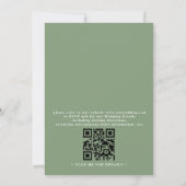 Invitation Rustic Country Art Line Elegant QR Code Wedding (Dos)