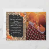Invitation Rustic Country Automne Automne Mariage photo (Devant)