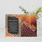 Invitation Rustic Country Automne Automne Mariage photo (Debout devant)