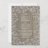 Invitation Rustic Country Baby's Breath Mariage (Devant)