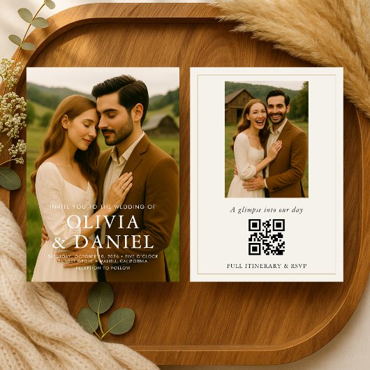 Invitation Rustic Country Barn Photo Wedding