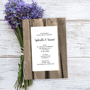 Invitation Rustic Country Barn Wood