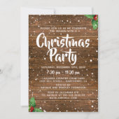 Invitation Rustic Country Business Company Fête de Noël (Devant)