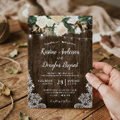 Invitation Rustic Country Chic Floral String Mariage
