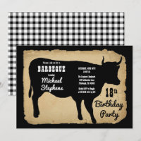 Rustic Country Cow 18ème anniversaire de fête Barb