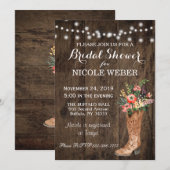 Invitation Rustic Country Cowboy Fête des mariées de démarrag (Devant / Derrière)