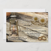 Invitation Rustic Country Engagement Party  (Devant)