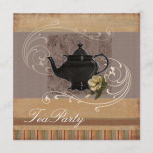 Invitation Rustic Country Fête des mariées Tea Party Invitati