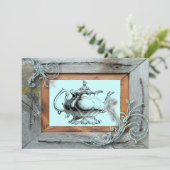 Invitation Rustic Country Fête des mariées Tea Party Invitati (Debout devant)