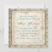 Invitation Rustic Country Fête des mariées Tea Party Invitati (Dos)