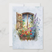 Invitation Rustic Country Floral Fête de réchauffement domest (Dos)