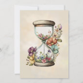 Invitation Rustic Country Floral Hourglass Birthday Party (Dos)