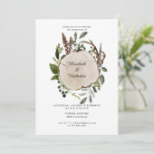 Invitation Rustic Country Floral Mariage (Debout devant)