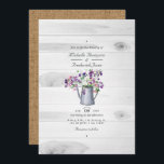 Invitation Rustic Country Garden Floral QR Code RSVP Mariage<br><div class="desc">Aquarelle violet et corail bébé rose pois doux floral rustique faire-part de mariage personnalisable selon vos spécificités d'événement. Idéal pour un thème ou un mariage de jardin. Le code QR au verso dirige vers votre site mariage où les gens peuvent en savoir plus et rsvp.</div>