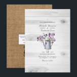 Invitation Rustic Country Garden Floral QR Code RSVP Mariage<br><div class="desc">Aquarelle violet et corail bébé rose pois doux floral rustique faire-part de mariage personnalisable selon vos spécificités d'événement. Idéal pour un thème ou un mariage de jardin. Le code QR au verso dirige vers votre site mariage où les gens peuvent en savoir plus et rsvp.</div>