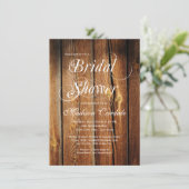 Invitation Rustic Country Grange Bois Bridal Douche Invitatio (Debout devant)