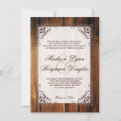 Invitation Rustic Country Grange Bois Cadre Mariage Invitatio (Devant)