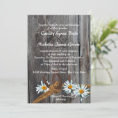 Invitation Rustic Country Grange Bois et marais (Debout devant)