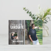 Invitation Rustic Country Grange Graduation (Debout devant)