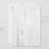 Invitation Rustic Country Grange Simple Bois fête de Noël (Dos)