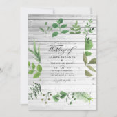 Invitation Rustic Country Grange Verdure Mariage Photo (Devant)