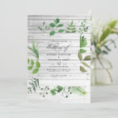 Invitation Rustic Country Grange Verdure Mariage Photo (Debout devant)
