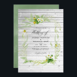 Invitation Rustic Country Grange Verdure Mariage Photo<br><div class="desc">Faire-part de mariage verdoyant avec fougères, fleurs sauvages et fraises conçus pour être rapidement et facilement customisés. Idéal pour un thème ou un mariage de jardin. La photo au verso est facultative. Si vous préférez le supprimer, faites défiler vers le bas de "Personnaliser ce modèle" et cliquez sur "Modifier en...</div>