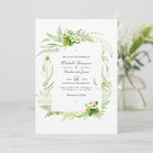 Invitation Rustic Country Grange Verdure QR Code RSVP Mariage (Debout devant)