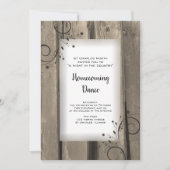 Invitation Rustic Country Grange Wood Homecoming Dance (Devant)