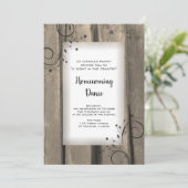 Invitation Rustic Country Grange Wood Homecoming Dance (Debout devant)