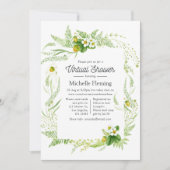 Invitation Rustic Country Green Douche virtuelle (Devant)
