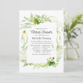 Invitation Rustic Country Green Douche virtuelle (Debout devant)