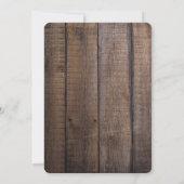 Invitation Rustic Country Horseshoe Mariage d'éclairage de gr (Dos)