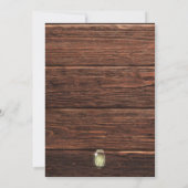 Invitation Rustic Country Mason String Lights Enregistrer La  (Dos)