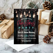 Invitation Rustic Country Noël brun Fête de Noël