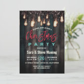 Invitation Rustic Country Noël brun Fête de Noël (Debout devant)