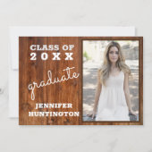 Invitation Rustic Country Photo 2025 Graduation Party (Devant)