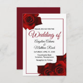 Invitation Rustic Country Rose Classy Floral Mariage Invitat (Devant / Derrière)