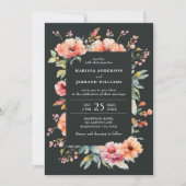Invitation Rustic Country Sage Vert Moderne Floral Mariage (Devant)