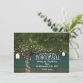 Invitation Rustic Country Tree String Lights Dîner de répétit (Debout devant)