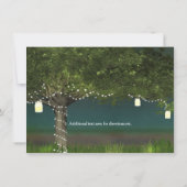 Invitation Rustic Country Tree String Lights Dîner de répétit (Dos)
