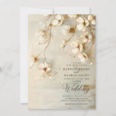 Invitation Rustic Country Vintage Floral Mariage (Devant)