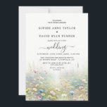Invitation Rustic Country Watercolor Fleur sauvage Mariage<br><div class="desc">Design de charme avec fleurs sauvages d'aquarelle douce,  calligraphie moderne. Utilisez l'outil Personnaliser pour ajouter vos informations. Les éléments correspondants se trouvent dans ma collection de Mariages Fleur sauvage.</div>